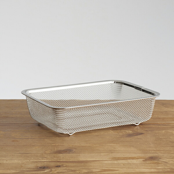 【4月より値上げ】家事問屋　下ごしらえ角ザル　1/2