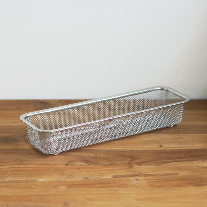 【4月より値上げ】家事問屋　下ごしらえ角ザル　1/2　ロング