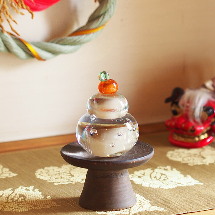 【今季販売終了25/01】古賀雄大　ガラスの鏡餅大