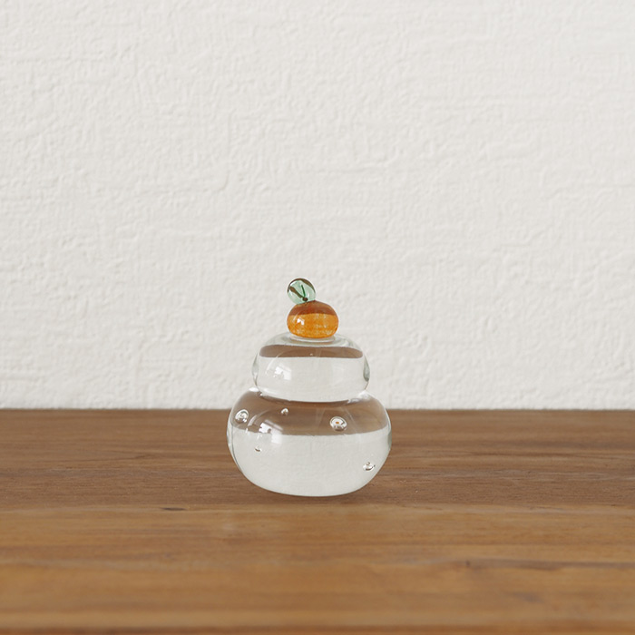 【今季販売終了25/01】古賀雄大　ガラスの鏡餅小