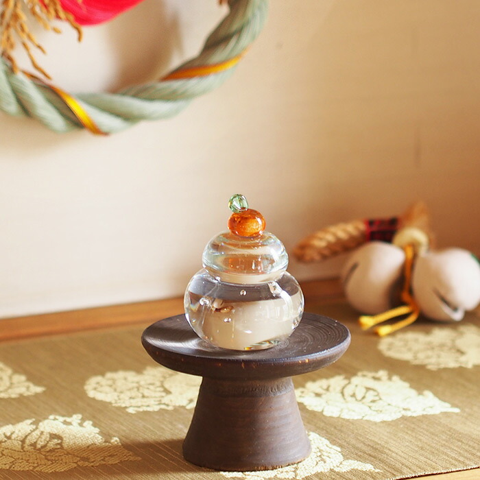 【今季販売終了25/01】古賀雄大　ガラスの鏡餅小