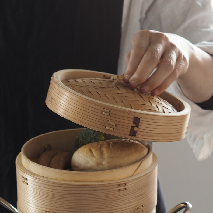 【4月より値上げ】かごや　杉　中華せいろ　18cm　蓋