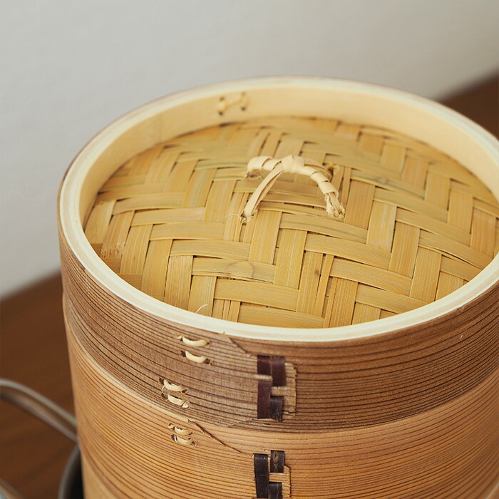 【4月より値上げ】かごや　杉　中華せいろ　15cm　2段　ステンレス鍋付セット