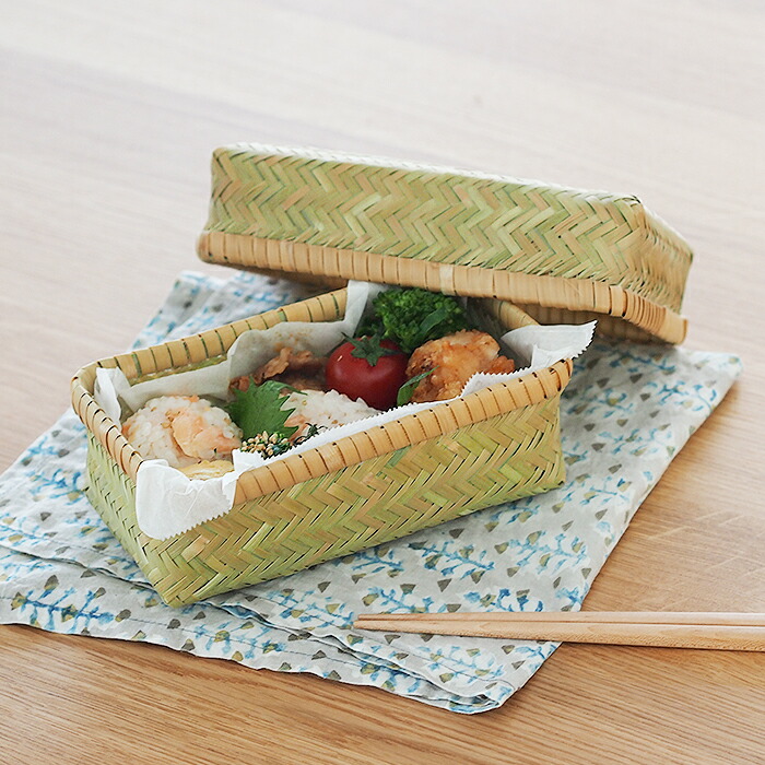 かごや　青竹　弁当箱　細ひご　小