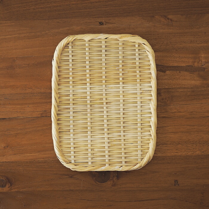 かごや　特選　角盆ざる　18×24cm