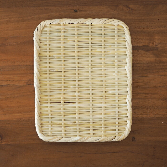 かごや　特選　角盆ざる　21×27cm