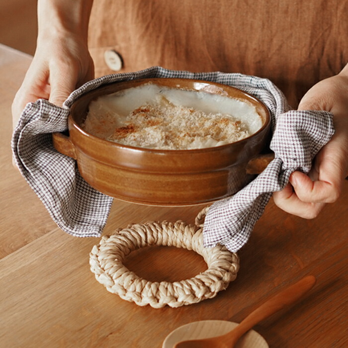 【4月より値上げ】かごや　コーン鍋敷　ミニ　11cm