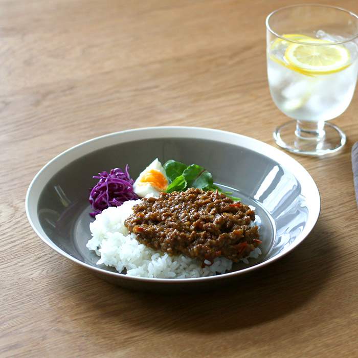 yumiko　iihoshi　porcelain　×　木村硝子店　dishes　230　plate　fog gray　/　ディシィーズ　フォググレー