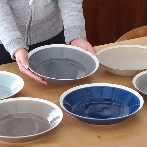 yumiko　iihoshi　porcelain　×　木村硝子店　dishes　230　plate　fog gray　/　ディシィーズ　フォググレー