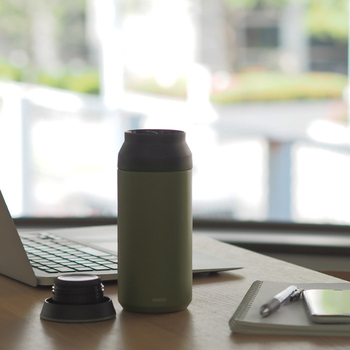 キントー　トラベルタンブラー　350ml　カーキ　/　KINTO