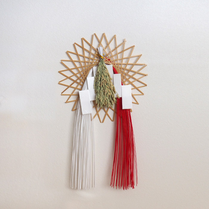 【今季販売終了25/01】公長齋小菅　輪弧水引リースS　ナチュラル