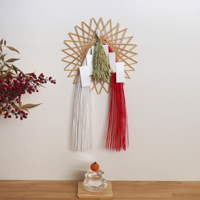 【今季販売終了25/01】公長齋小菅　輪弧水引リースS　ナチュラル