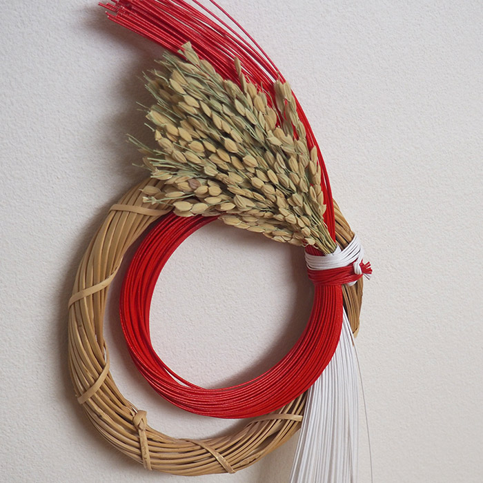 公長齋小菅　迎春水引リースS　ナチュラル