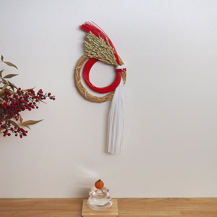 公長齋小菅　迎春水引リースS　ナチュラル