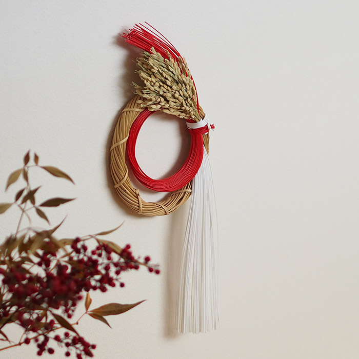 公長齋小菅　迎春水引リースS　ナチュラル