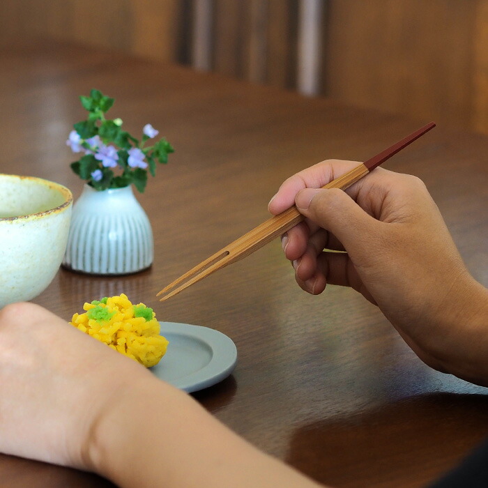 公長斎小菅　白鷺フォークセット　レッド