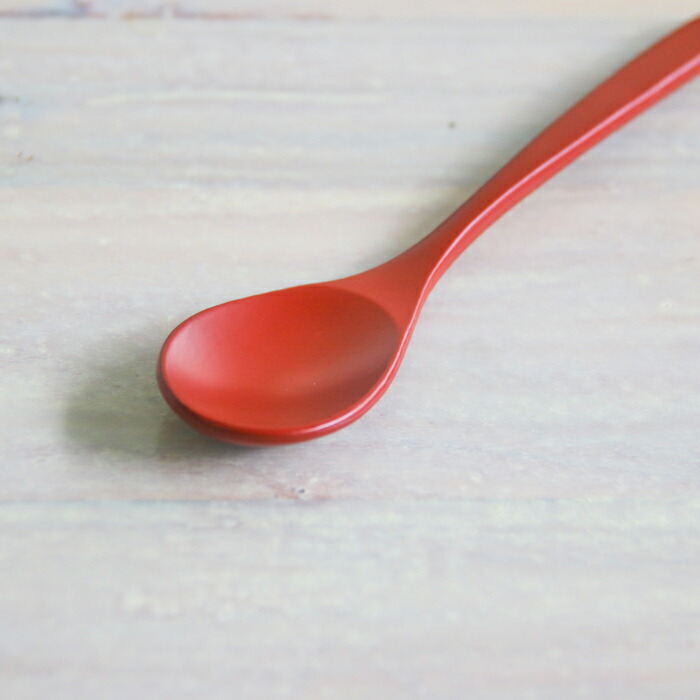 公長齋小菅　茶碗蒸しスプーン　赤　※