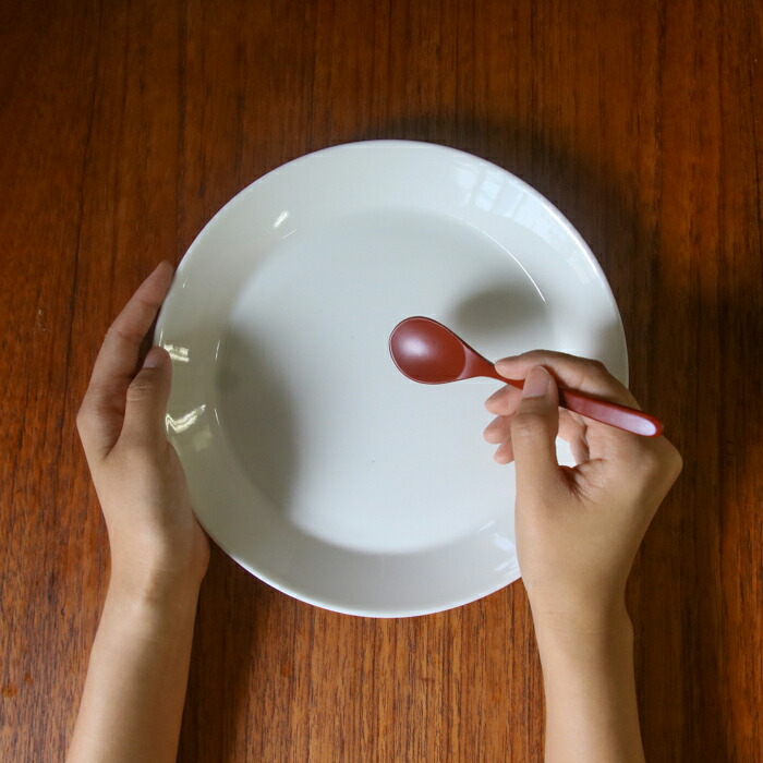 公長齋小菅　茶碗蒸しスプーン　赤　※