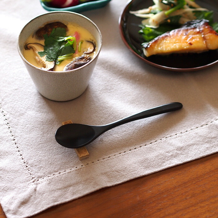 公長齋小菅　茶碗蒸しスプーン　黒　※