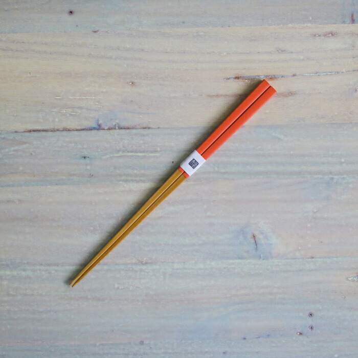 公長齋小菅　うるう箸　コーラルレッド　23cm　※