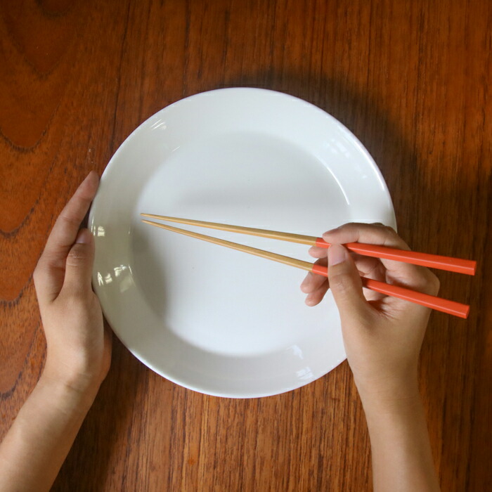 公長齋小菅　うるう箸　コーラルレッド　23cm　※
