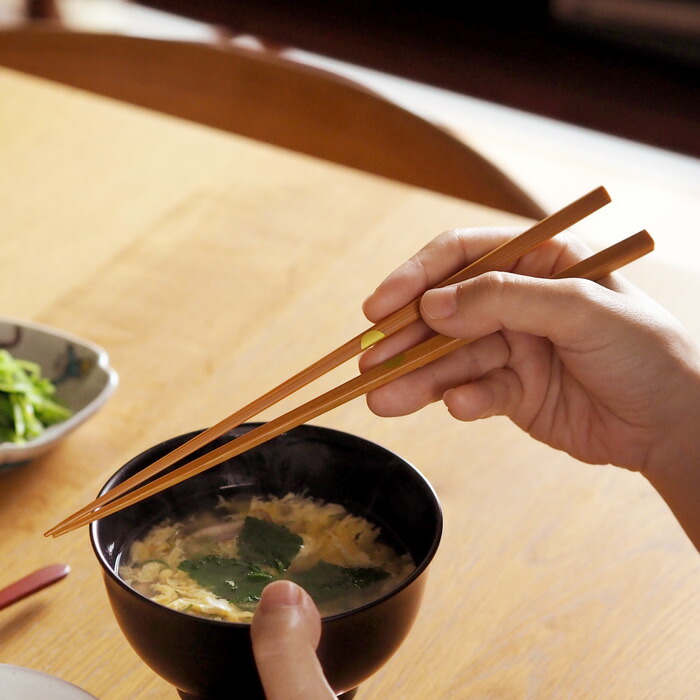 公長齋小菅　円窓箸　ナチュラル　ゴールド