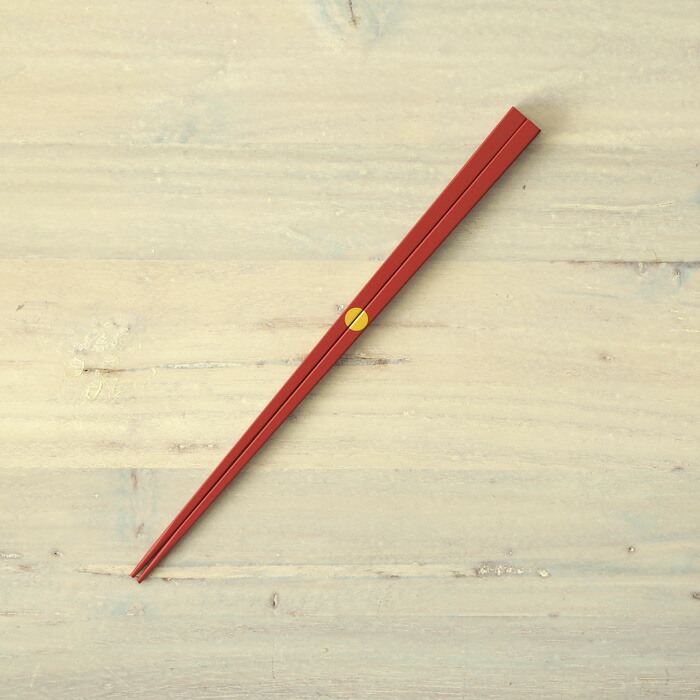 公長齋小菅　円窓箸　レッド