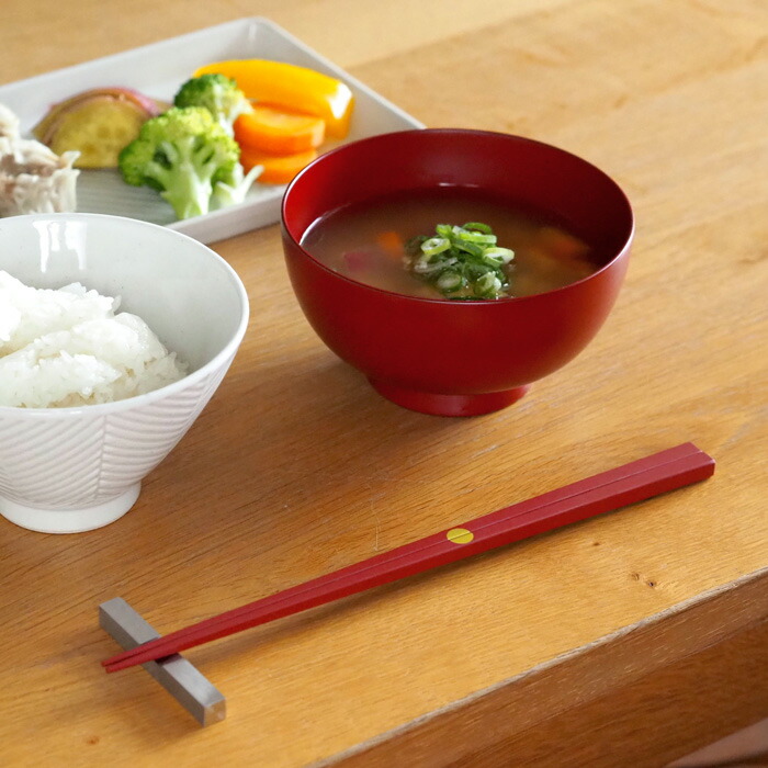 公長齋小菅　円窓箸　レッド