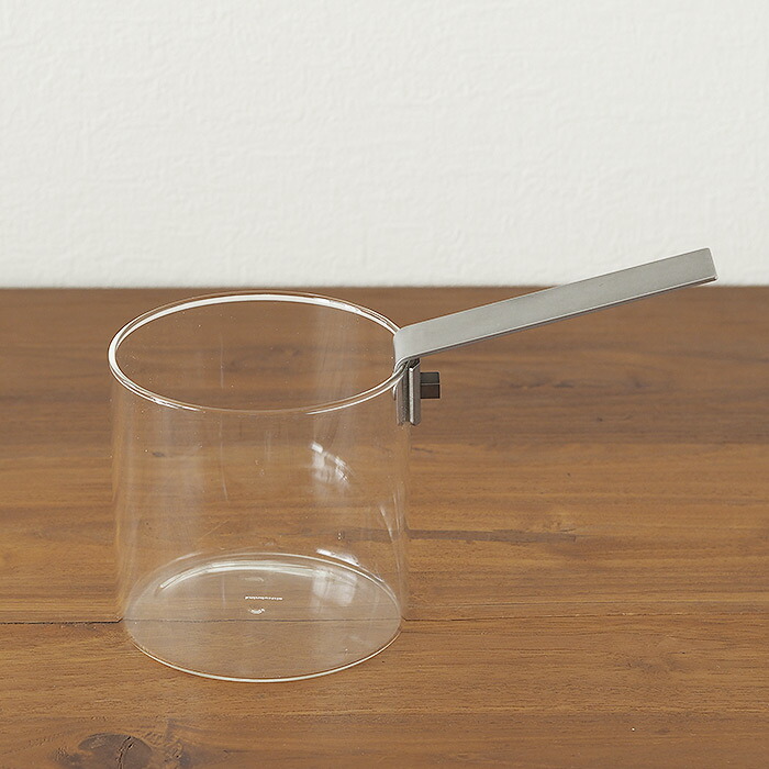 【送料無料】THE KETTLE ガラスの片手ポット（ミルクパン）　/　knIndustrie