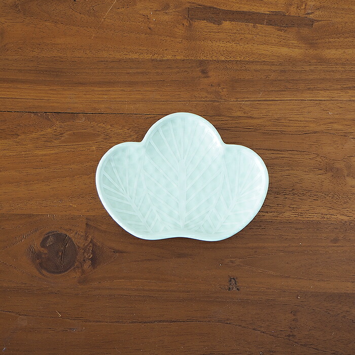 幸楽窯　錦　銀　松葉形　銘々皿