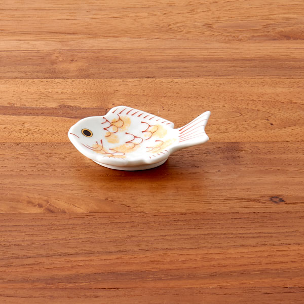 幸楽窯　錦　金叩　鯛形　箸置　□