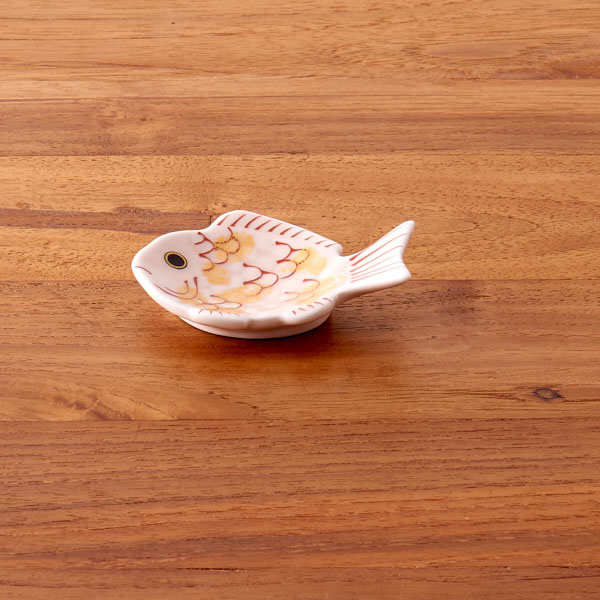 幸楽窯　錦　薄桜　金叩　鯛形　箸置