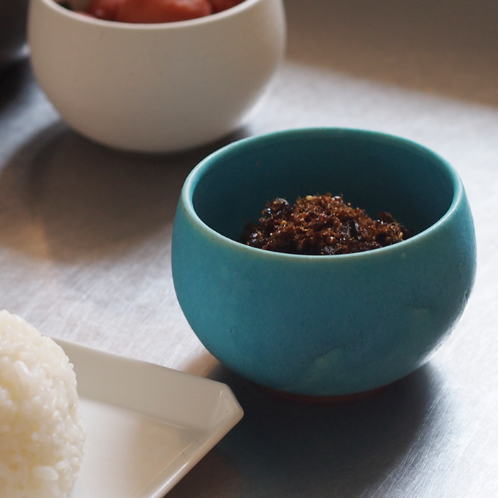 飯高幸作　フタック　蓋物　丸　L　ブルー　/　kousha ceramic works