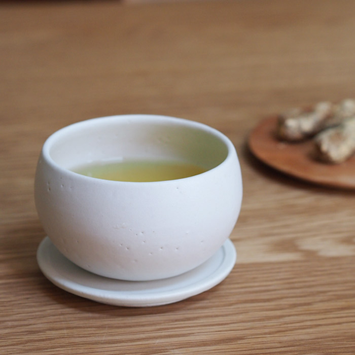 飯高幸作　フタック　蓋物　丸　S　ホワイト　/　kousha ceramic works