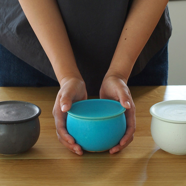 飯高幸作　フタック　蓋物　丸　L　ホワイト　/　kousha ceramic works