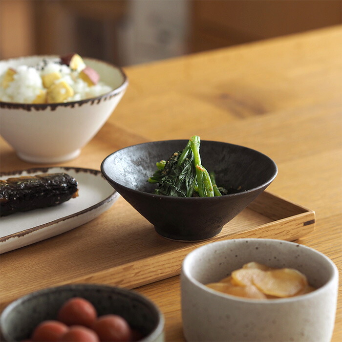 飯高幸作　小鉢　刷毛黒 　/　 kousha ceramic works