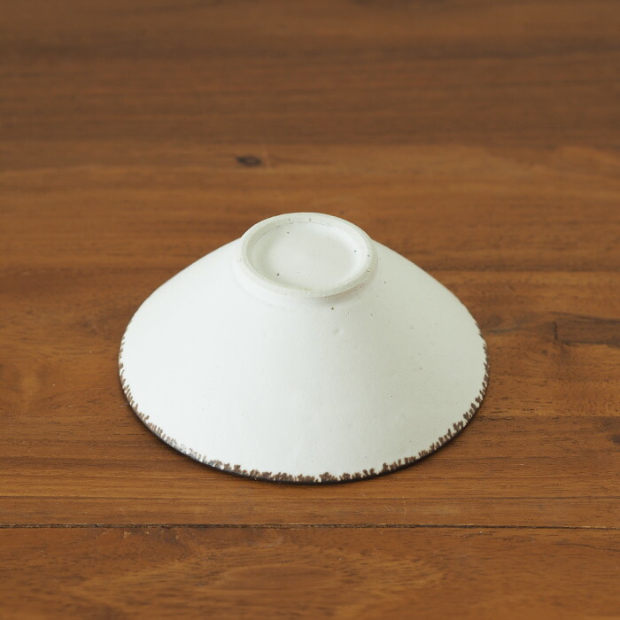 飯高幸作　小鉢　白フチ茶 　/　 kousha ceramic works