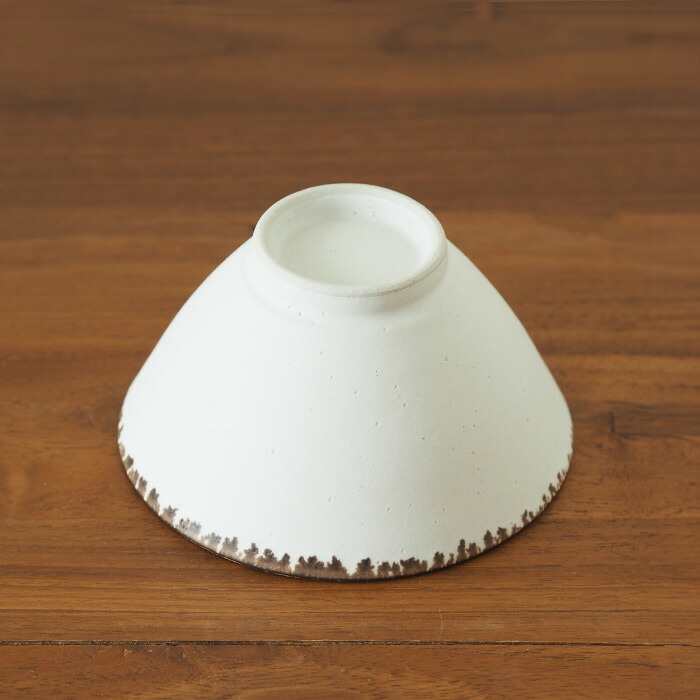 飯高幸作　飯碗 　大　白フチ茶 　/　 kousha ceramic works