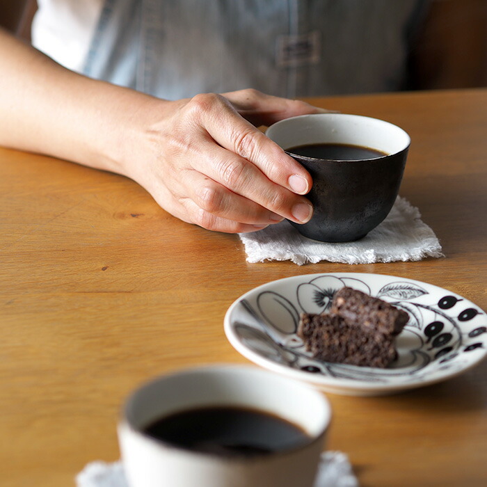 飯高幸作　湯のみ　刷毛黒 　/　 kousha ceramic works