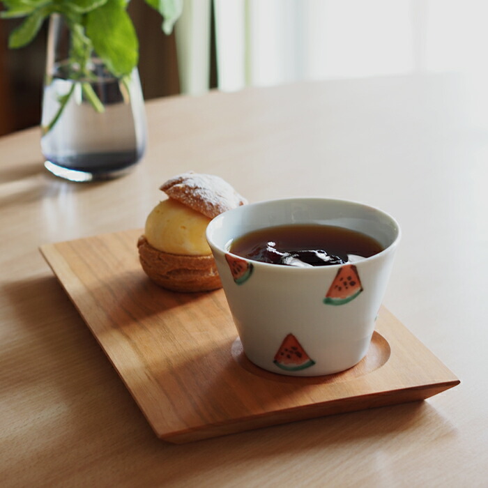 堀畑蘭　色絵スイカ　蕎麦猪口