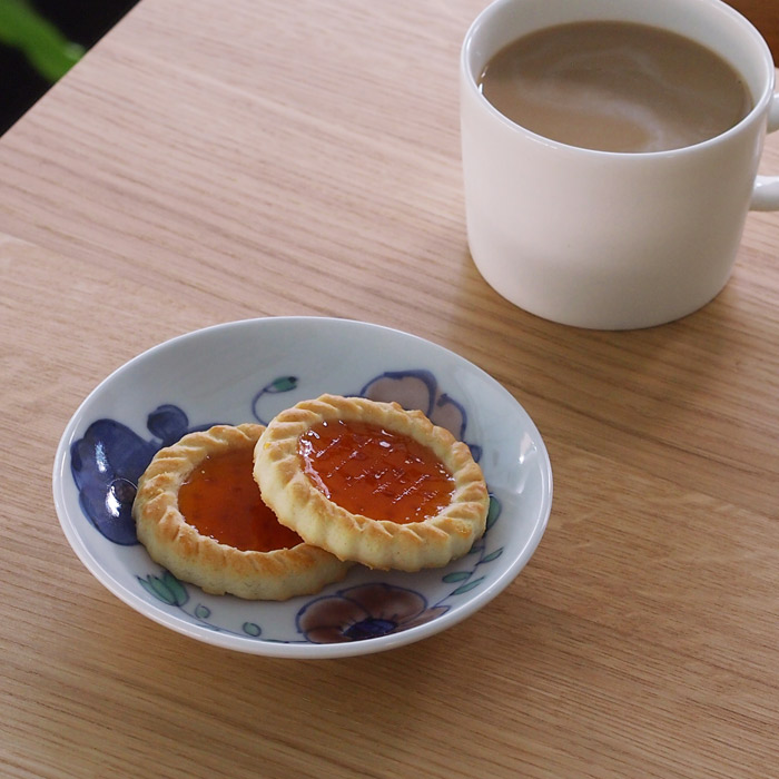 九谷青窯　高原真由美　色絵日日草　4寸皿