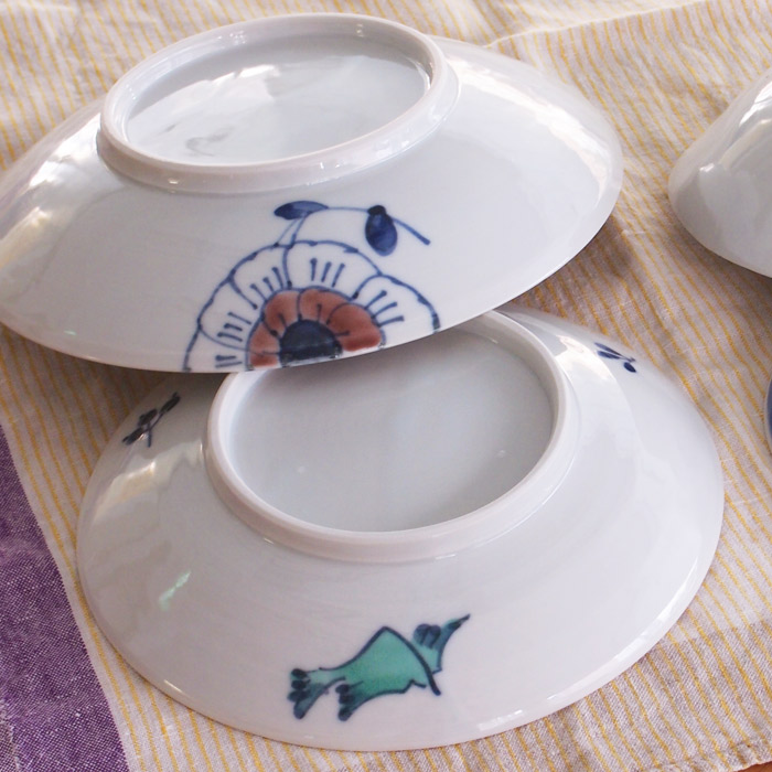 九谷青窯　高原真由美　色絵花束　6寸皿