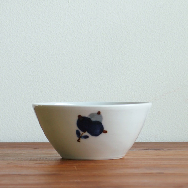 九谷青窯　高原真由美　呉須鉄果実　4寸深鉢