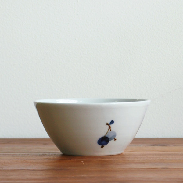 九谷青窯　高原真由美　呉須鉄果実　4寸深鉢