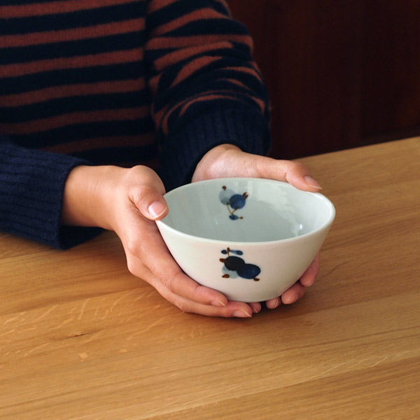 九谷青窯　高原真由美　呉須鉄果実　4寸深鉢