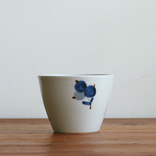 九谷青窯　高原真由美　呉須鉄果実　蕎麦猪口