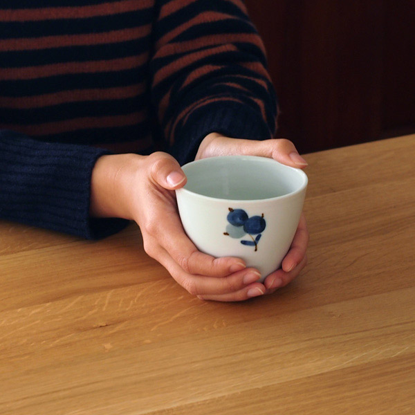 九谷青窯　高原真由美　呉須鉄果実　蕎麦猪口