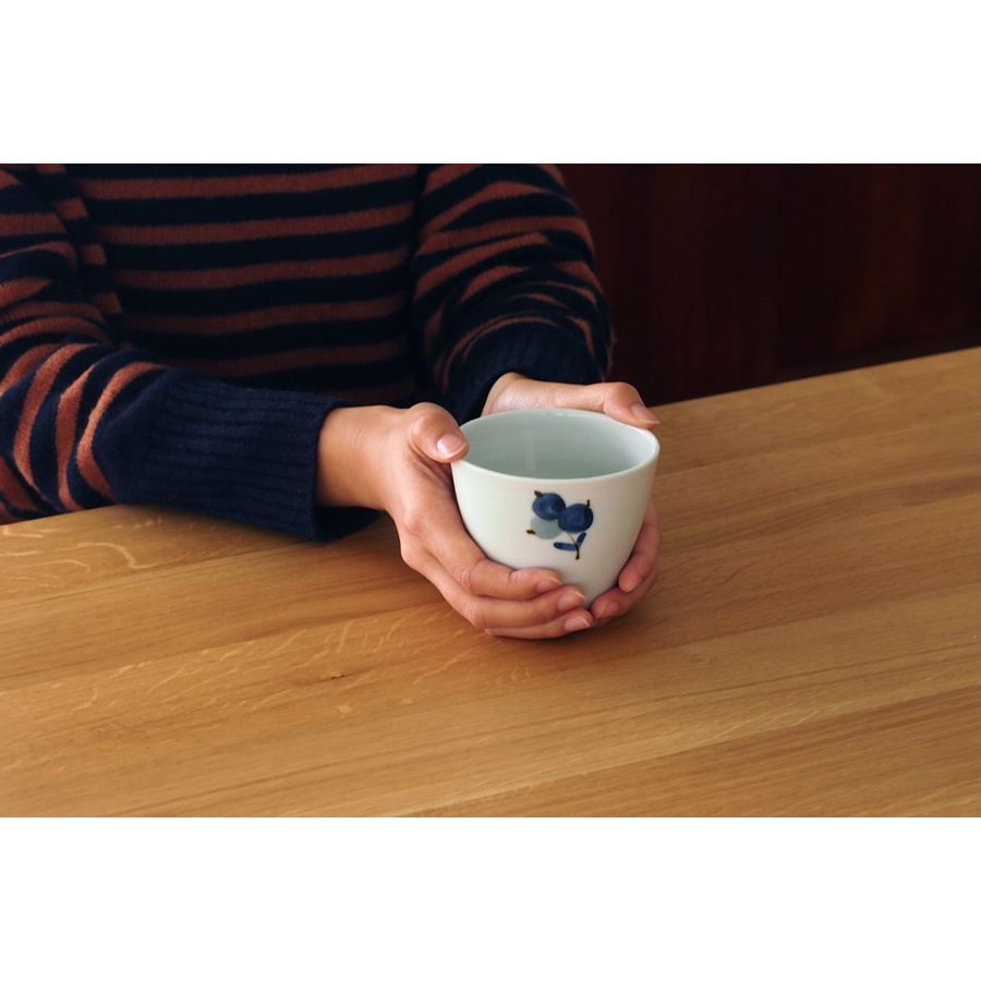 九谷青窯　高原真由美　呉須鉄果実　蕎麦猪口