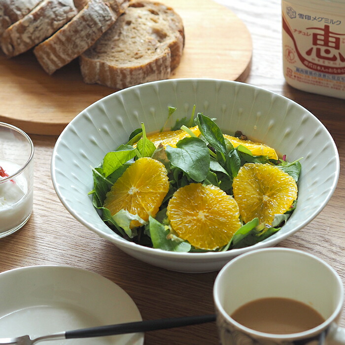 九谷青窯　高原真由美　白磁いっちん雫　7寸深皿