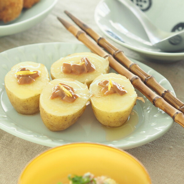 九谷青窯　高原真由美　白磁いっちん雫　楕円皿